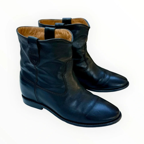 Isabel Marant Women’s Black Cluster Leather Ankle Boots - Picture 1 of 16